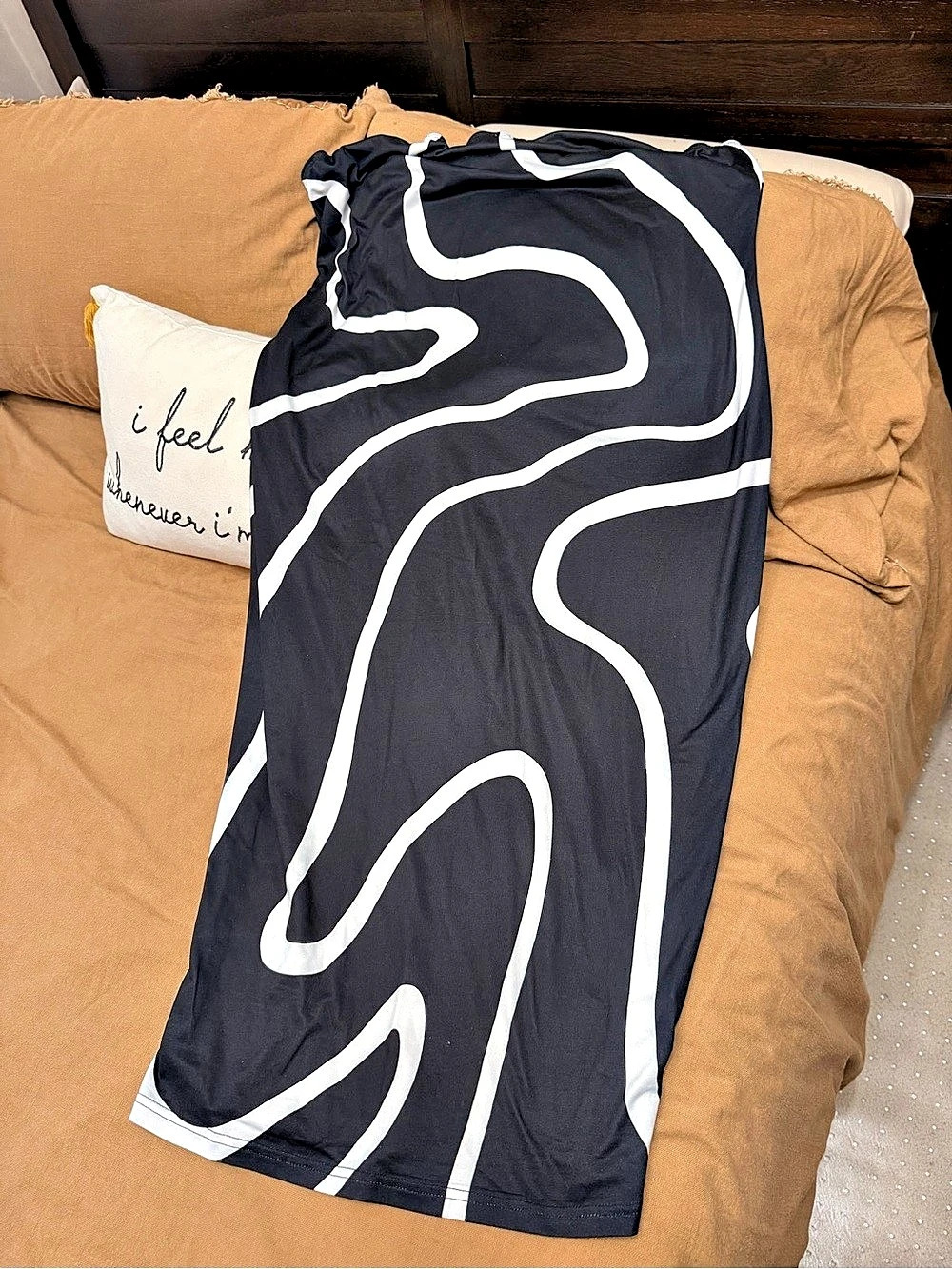 Abstract Black & White tube dress
